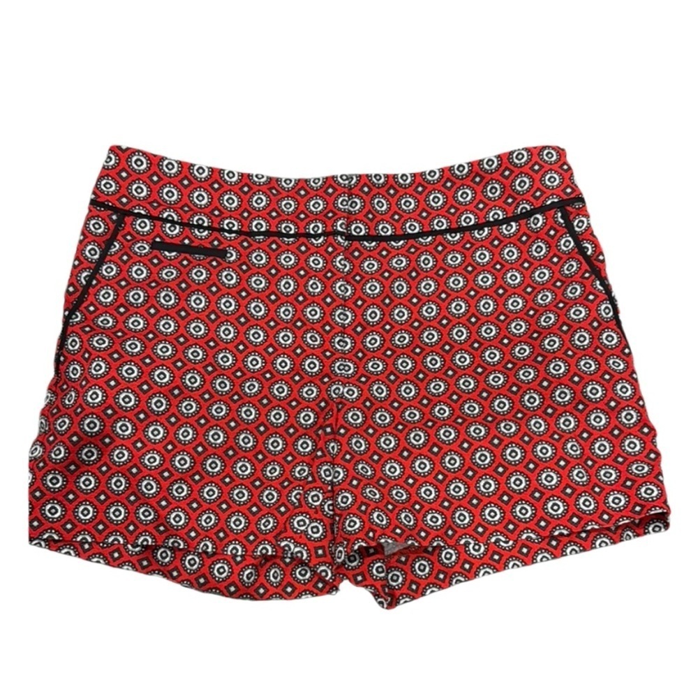 LOFT Red and Blue Shorts size 4 womens bottoms casual dressy business designer